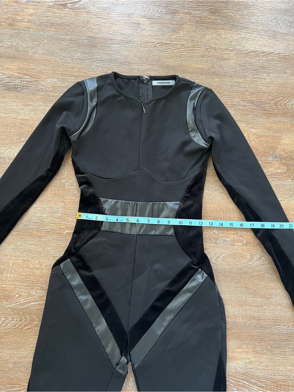 Manière De Voir Black Sculpted Long-Sleeve Jumpsuit | Size UK 8 US 4 - Picture 6 of 16